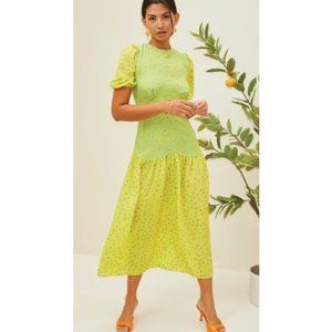 Never Fully Dressed Lime Green Midi Dress